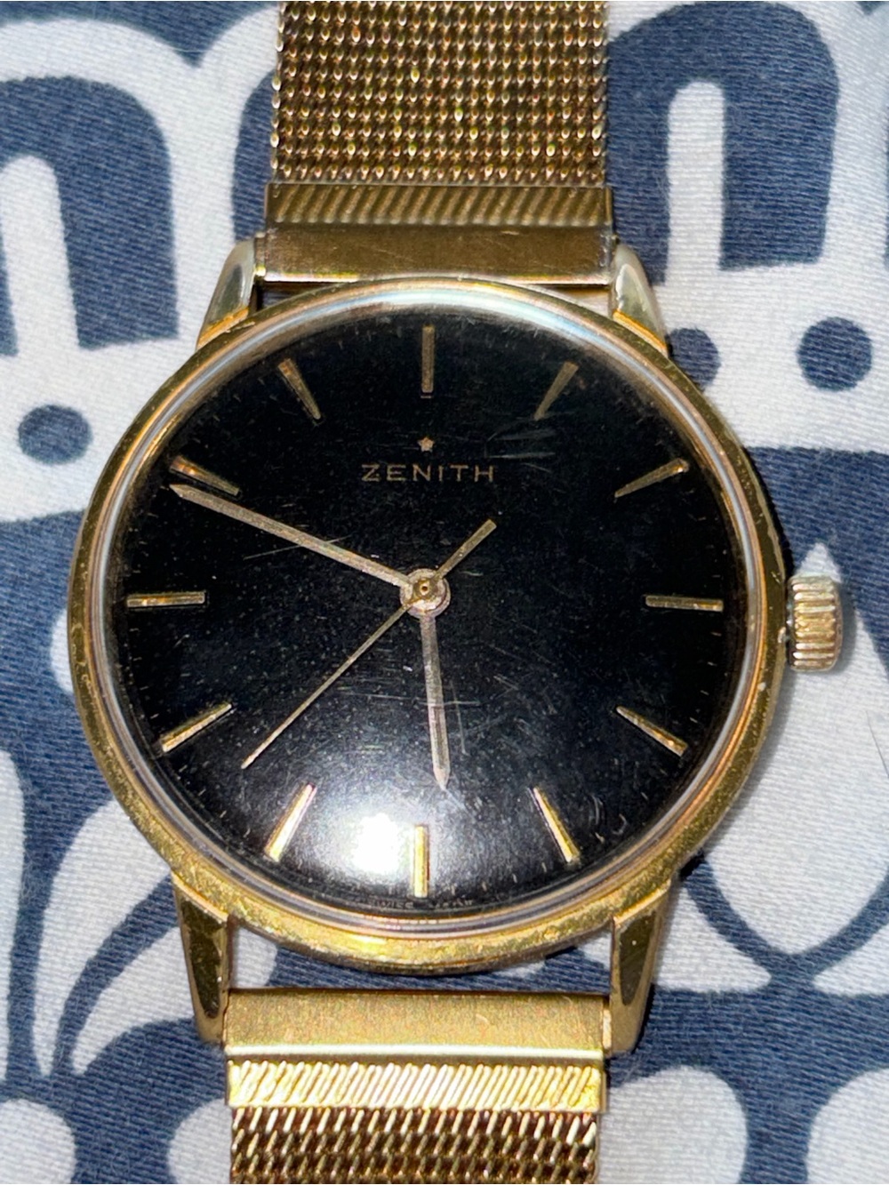 Zenith Gold-Tone Case with Black Dial Men's Watch